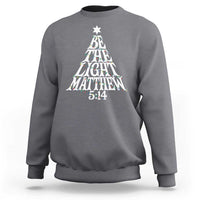 Christmas Be The Light Sweatshirt Christian Xmas Bible Verse - Wonder Print Shop