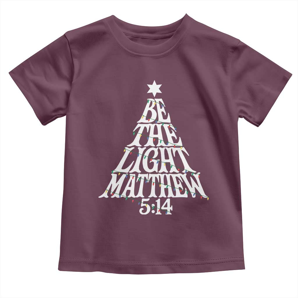 Christmas Be The Light Toddler T Shirt Christian Xmas Bible Verse - Wonder Print Shop