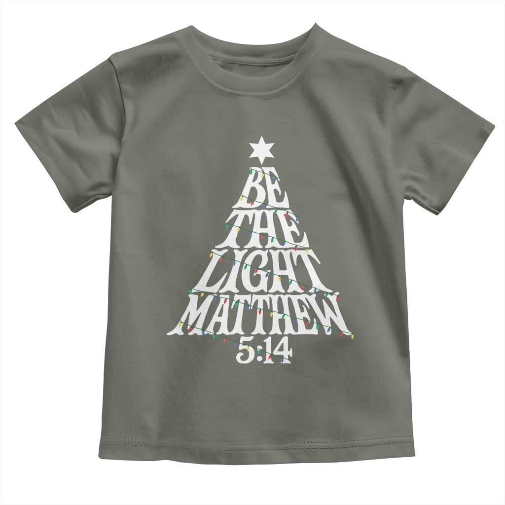 Christmas Be The Light Toddler T Shirt Christian Xmas Bible Verse - Wonder Print Shop