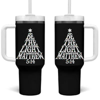 Christmas Be The Light Tumbler With Handle Christian Xmas Bible Verse - Wonder Print Shop