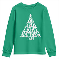 Christmas Be The Light Youth Sweatshirt Christian Xmas Bible Verse - Wonder Print Shop