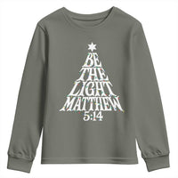 Christmas Be The Light Youth Sweatshirt Christian Xmas Bible Verse - Wonder Print Shop