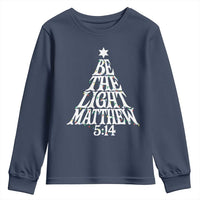 Christmas Be The Light Youth Sweatshirt Christian Xmas Bible Verse - Wonder Print Shop