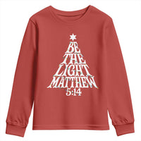 Christmas Be The Light Youth Sweatshirt Christian Xmas Bible Verse - Wonder Print Shop