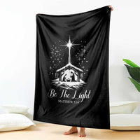 Be The Light Christian Christmas Throw Blanket Nativity Scene Bible Verse - Wonder Print Shop