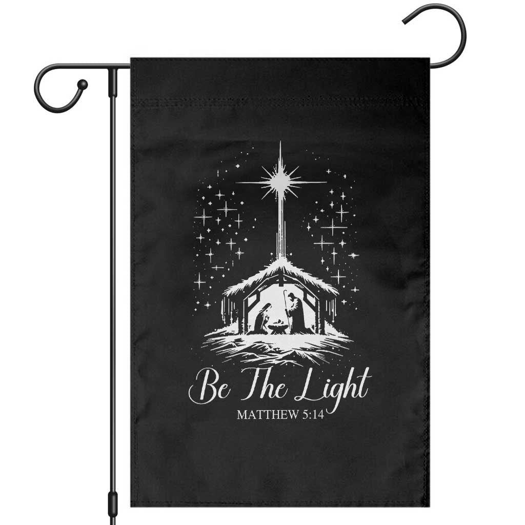 Be The Light Christian Christmas Garden Flag Nativity Scene Bible Verse - Wonder Print Shop
