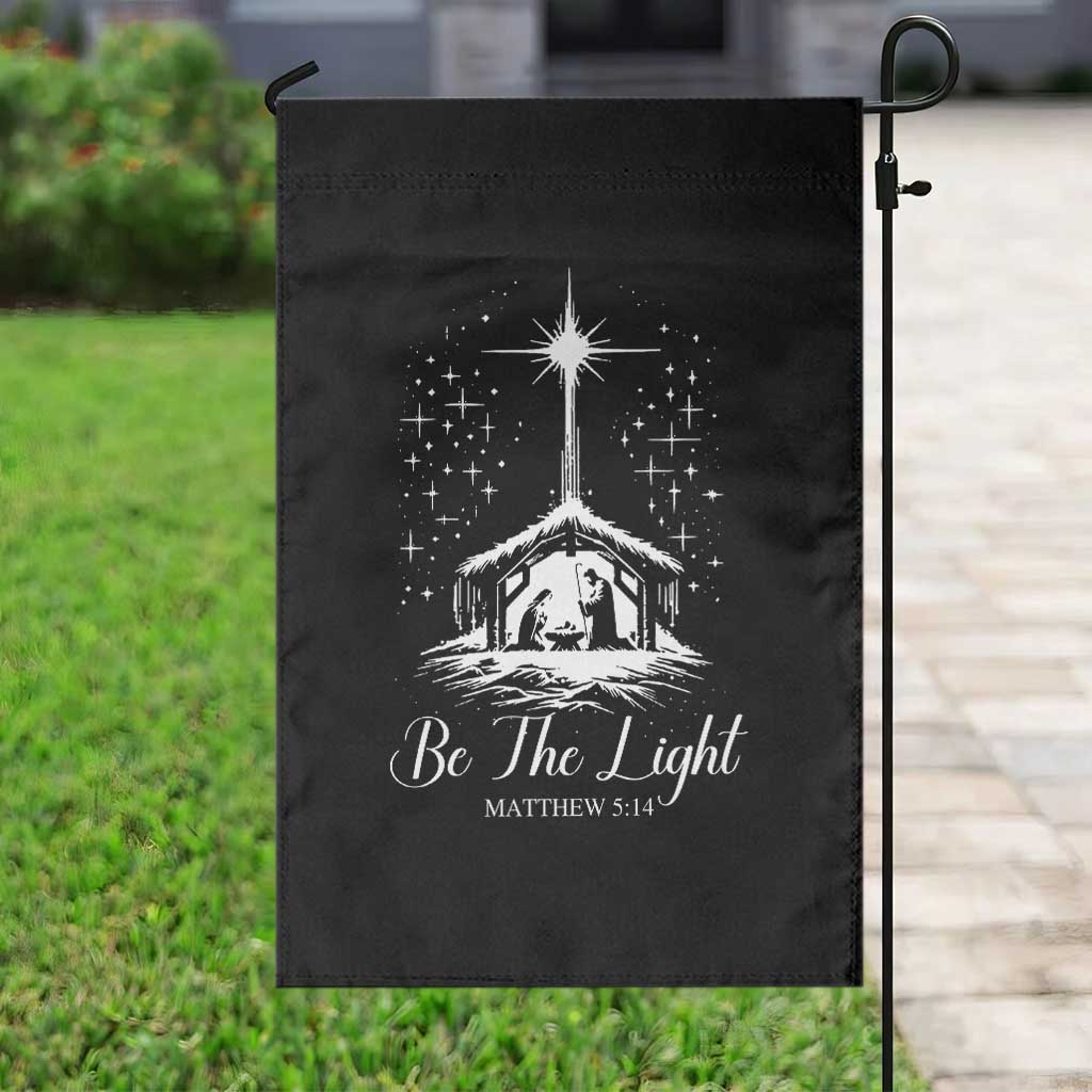 Be The Light Christian Christmas Garden Flag Nativity Scene Bible Verse - Wonder Print Shop
