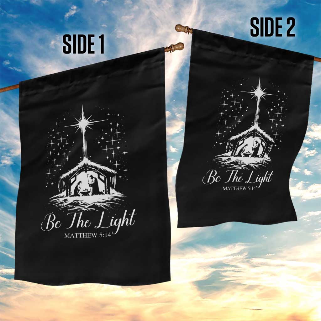 Be The Light Christian Christmas Garden Flag Nativity Scene Bible Verse - Wonder Print Shop