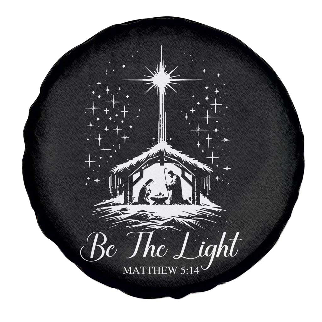 Be The Light Christian Christmas Spare Tire Cover Nativity Scene Bible Verse - Wonder Print Shop