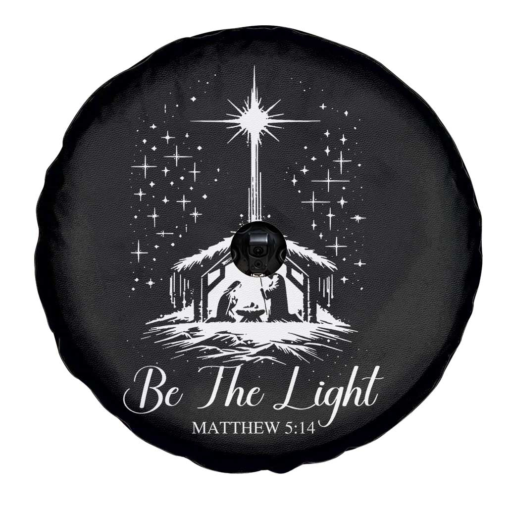 Be The Light Christian Christmas Spare Tire Cover Nativity Scene Bible Verse - Wonder Print Shop