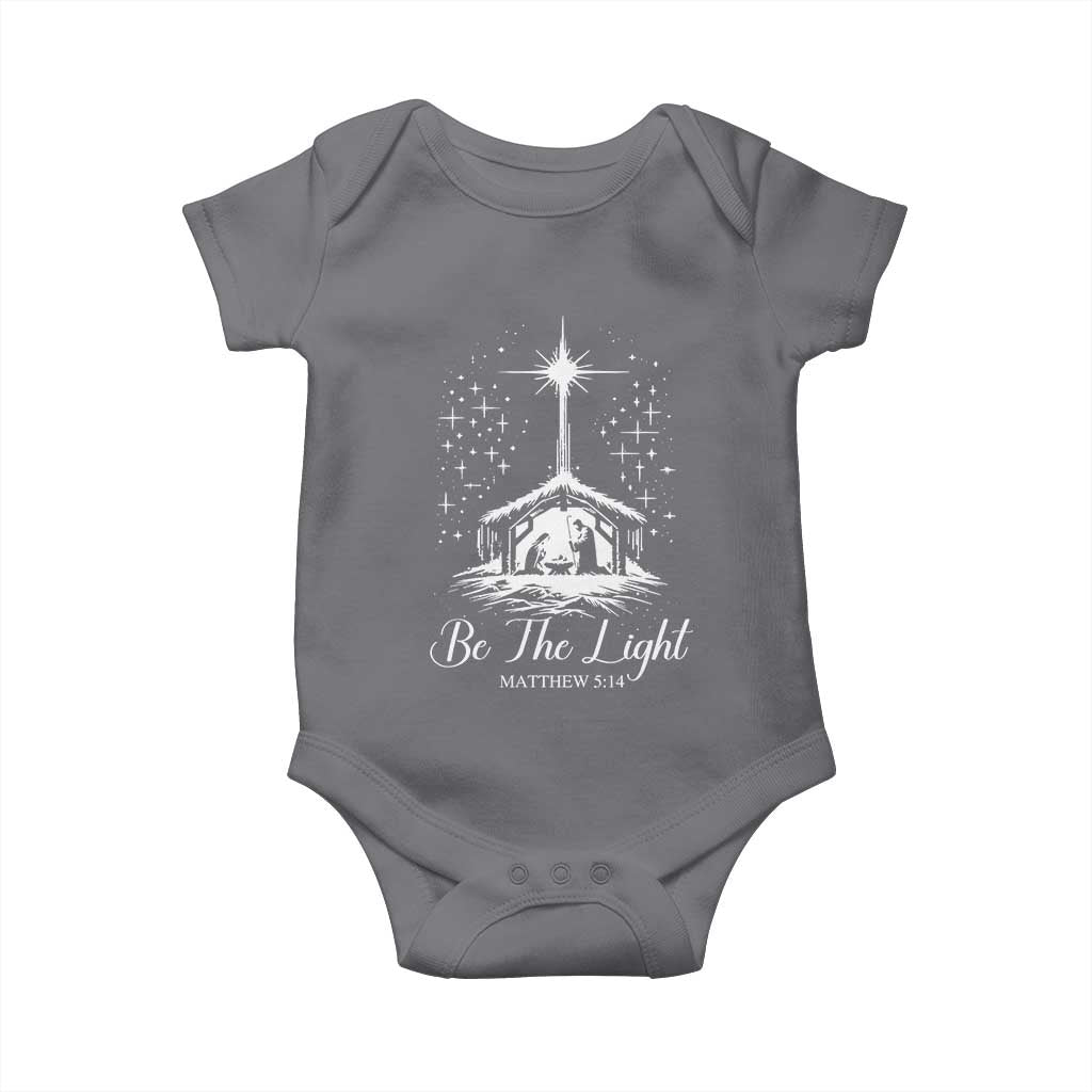 Be The Light Christian Christmas Baby Onesie Nativity Scene Bible Verse - Wonder Print Shop