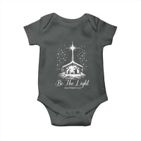 Be The Light Christian Christmas Baby Onesie Nativity Scene Bible Verse - Wonder Print Shop
