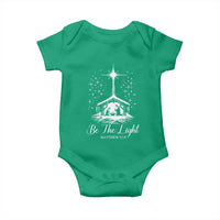 Be The Light Christian Christmas Baby Onesie Nativity Scene Bible Verse - Wonder Print Shop