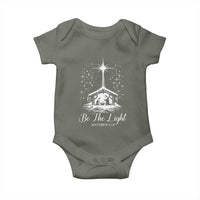 Be The Light Christian Christmas Baby Onesie Nativity Scene Bible Verse - Wonder Print Shop