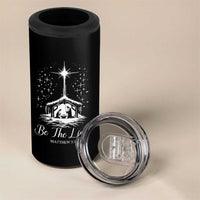 Be The Light Christian Christmas 4 in 1 Can Cooler Tumbler Nativity Scene Bible Verse - Wonder Print Shop