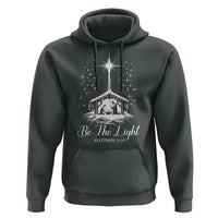 Be The Light Christian Christmas Hoodie Nativity Scene Bible Verse - Wonder Print Shop