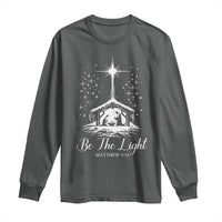 Be The Light Christian Christmas Long Sleeve Shirt Nativity Scene Bible Verse - Wonder Print Shop
