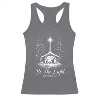 Be The Light Christian Christmas Racerback Tank Top Nativity Scene Bible Verse - Wonder Print Shop