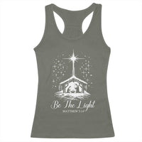 Be The Light Christian Christmas Racerback Tank Top Nativity Scene Bible Verse - Wonder Print Shop