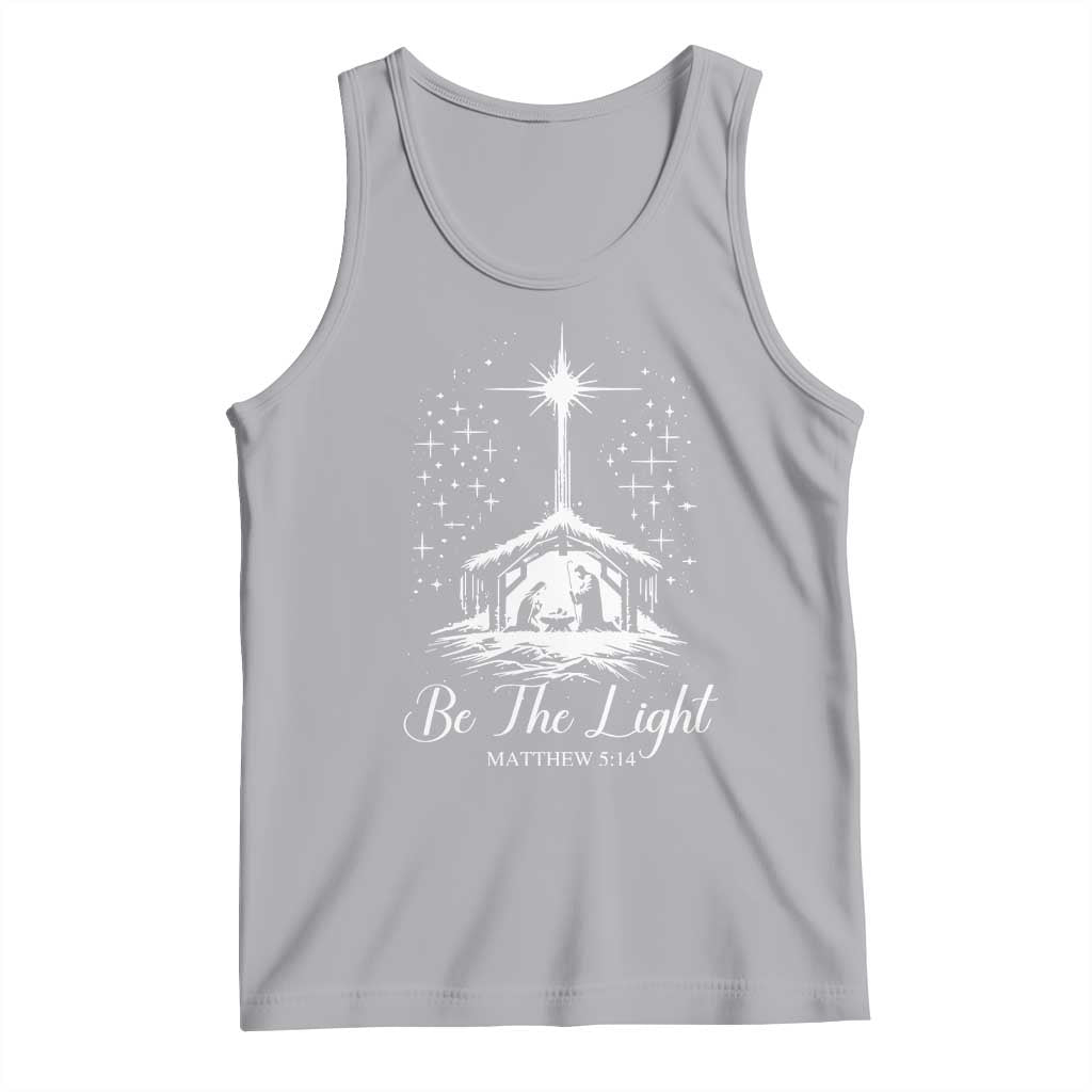 Be The Light Christian Christmas Tank Top Nativity Scene Bible Verse - Wonder Print Shop