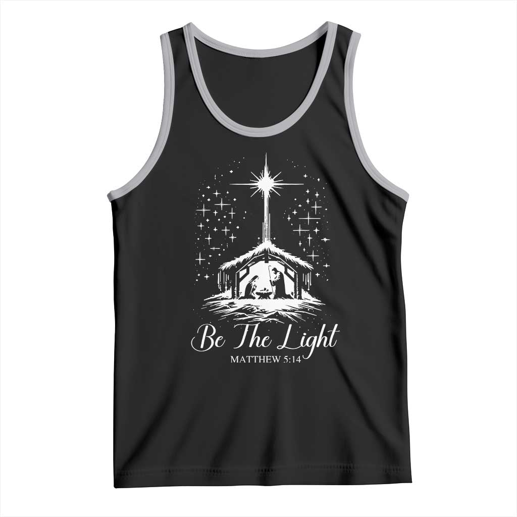 Be The Light Christian Christmas Tank Top Nativity Scene Bible Verse - Wonder Print Shop