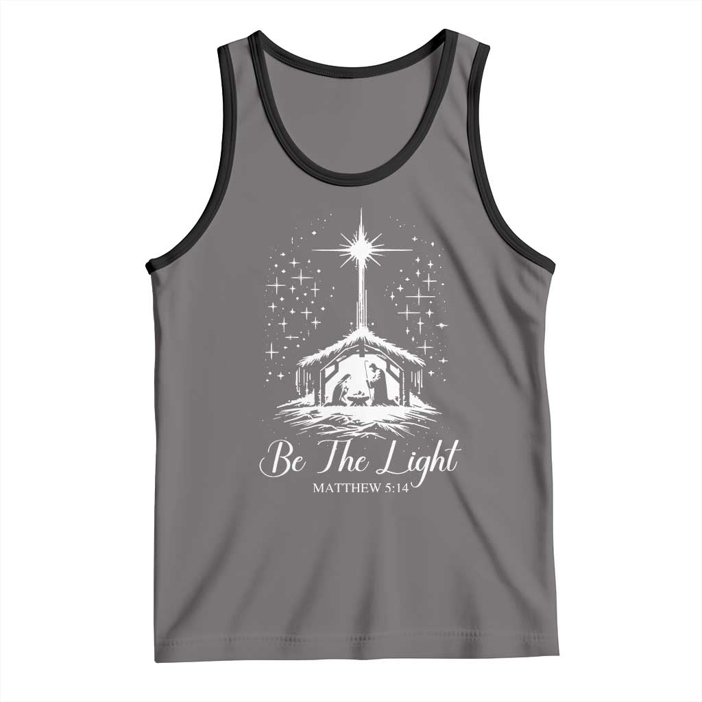 Be The Light Christian Christmas Tank Top Nativity Scene Bible Verse - Wonder Print Shop