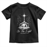Be The Light Christian Christmas Toddler T Shirt Nativity Scene Bible Verse - Wonder Print Shop