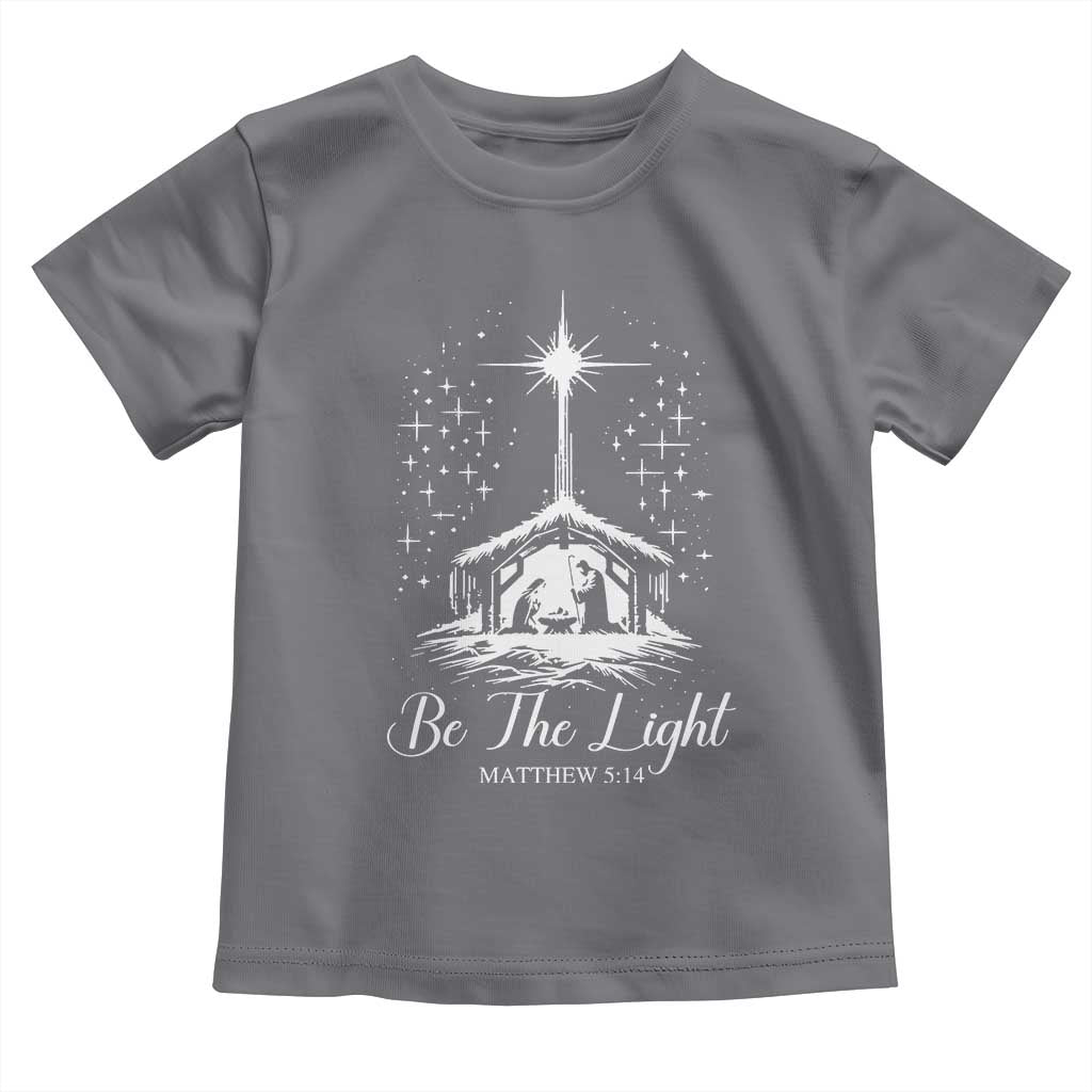 Be The Light Christian Christmas Toddler T Shirt Nativity Scene Bible Verse - Wonder Print Shop