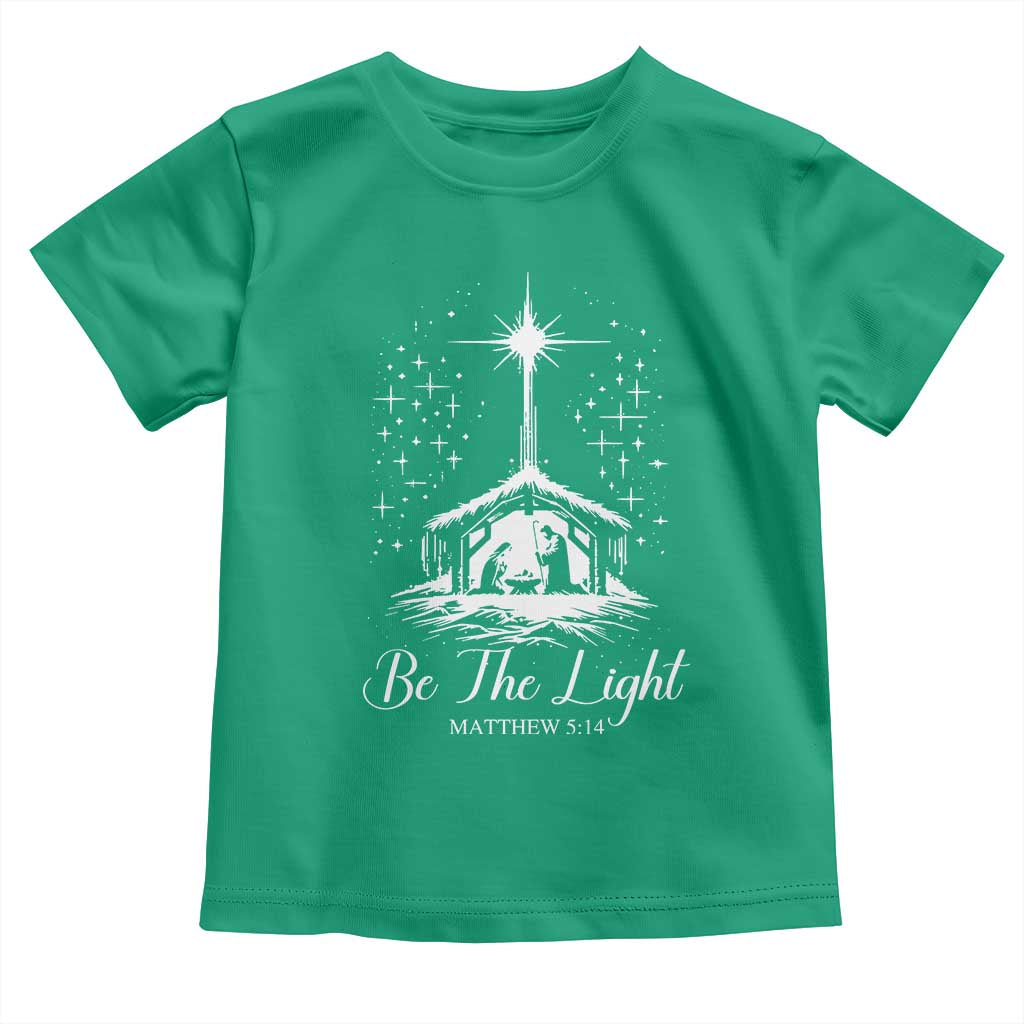 Be The Light Christian Christmas Toddler T Shirt Nativity Scene Bible Verse - Wonder Print Shop