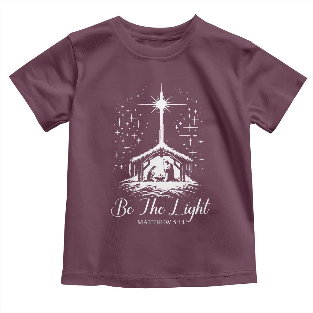 Be The Light Christian Christmas Toddler T Shirt Nativity Scene Bible Verse - Wonder Print Shop