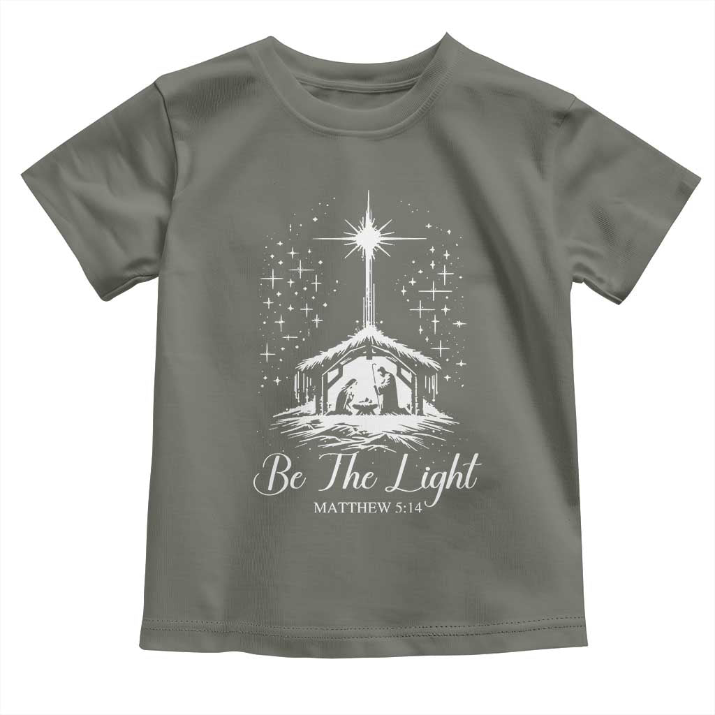 Be The Light Christian Christmas Toddler T Shirt Nativity Scene Bible Verse - Wonder Print Shop