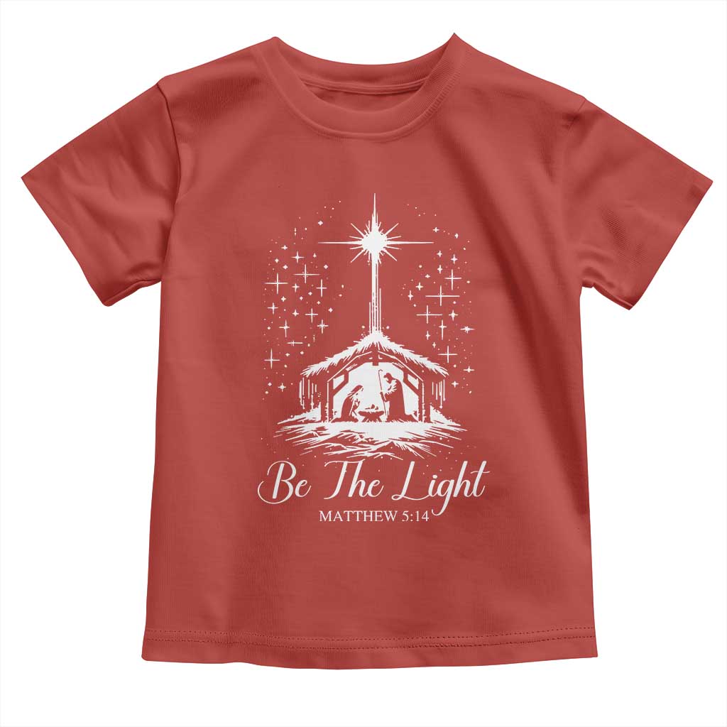Be The Light Christian Christmas Toddler T Shirt Nativity Scene Bible Verse - Wonder Print Shop