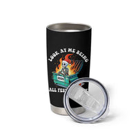 Funny Christmas Dumpster Fire Skeleton 2025 Tumbler Cup Look At Me Being All Festive And Shit - Wonder Print Shop