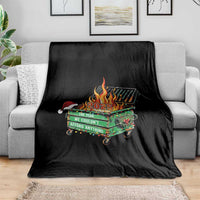 Funny Lil Dumpster Fire 2025 Throw Blanket The Year We Couldnt Afford Anything - Wonder Print Shop