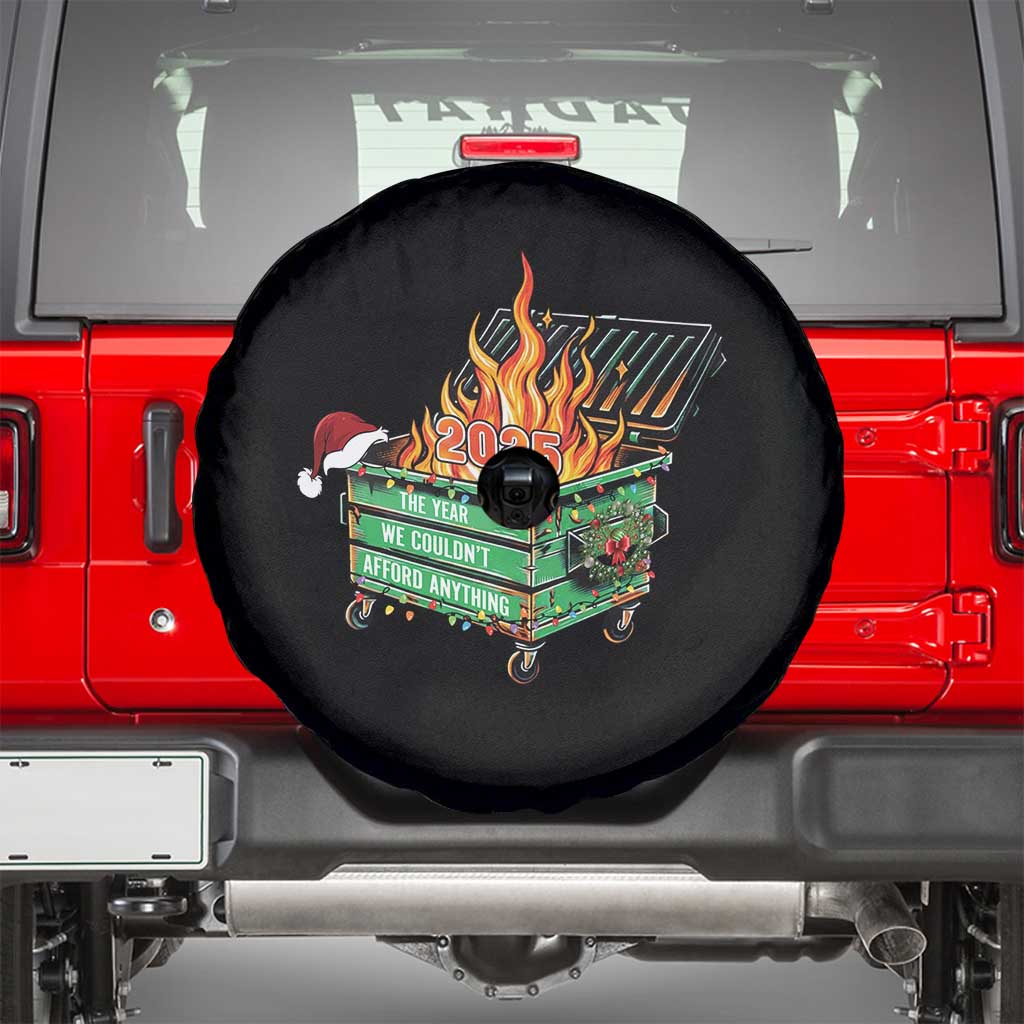 Funny Lil Dumpster Fire 2025 Spare Tire Cover The Year We Couldnt Afford Anything - Wonder Print Shop