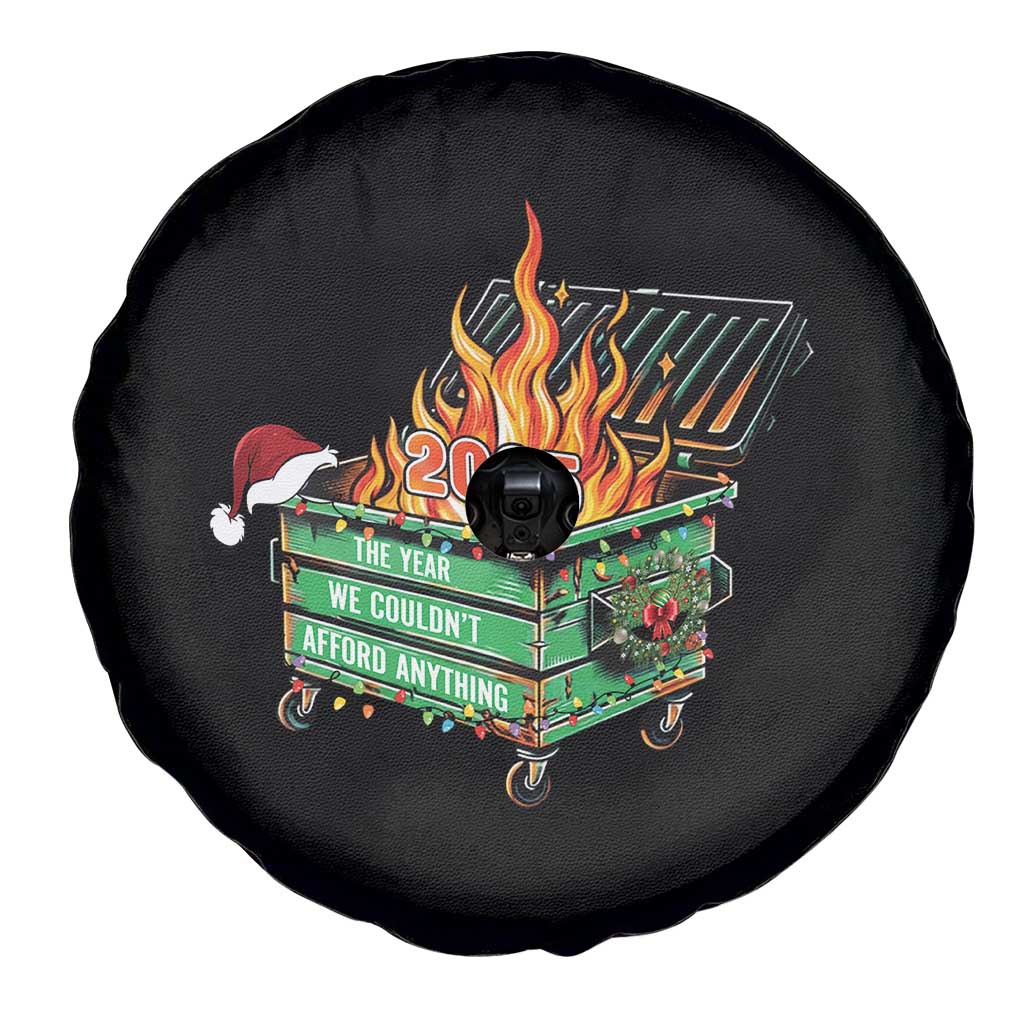 Funny Lil Dumpster Fire 2025 Spare Tire Cover The Year We Couldnt Afford Anything - Wonder Print Shop