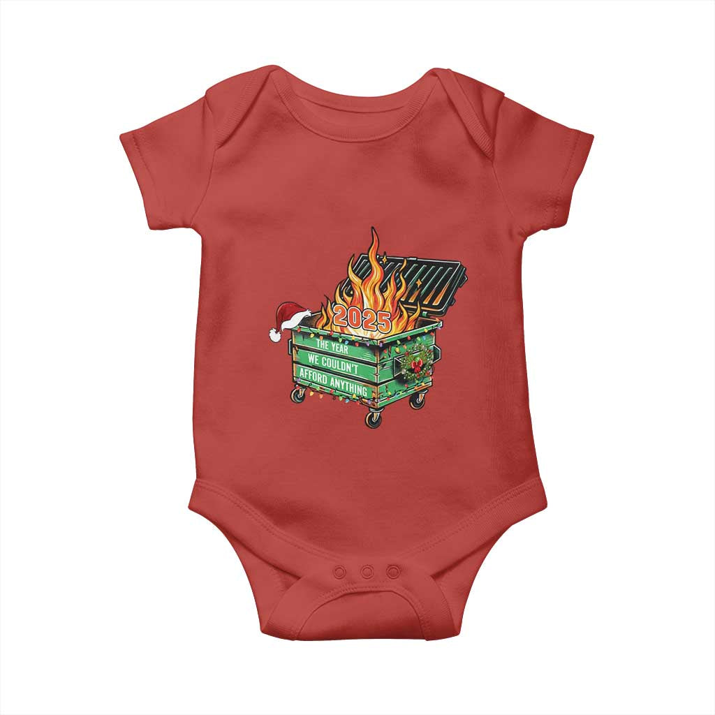 Funny Lil Dumpster Fire 2025 Baby Onesie The Year We Couldnt Afford Anything - Wonder Print Shop
