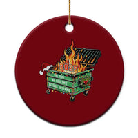 Funny Lil Dumpster Fire 2025 Ceramic Ornament The Year We Couldnt Afford Anything - Wonder Print Shop