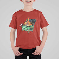 Funny Lil Dumpster Fire 2025 T Shirt For Kid The Year We Couldnt Afford Anything - Wonder Print Shop