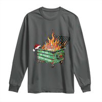Funny Lil Dumpster Fire 2025 Long Sleeve Shirt The Year We Couldnt Afford Anything - Wonder Print Shop