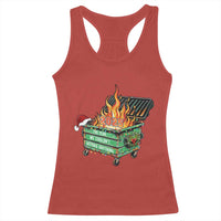 Funny Lil Dumpster Fire 2025 Racerback Tank Top The Year We Couldnt Afford Anything - Wonder Print Shop