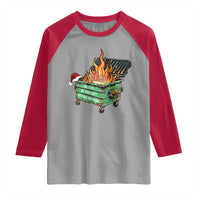 Funny Lil Dumpster Fire 2025 Raglan Shirt The Year We Couldnt Afford Anything - Wonder Print Shop