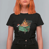 Funny Lil Dumpster Fire 2025 T Shirt For Women The Year We Couldnt Afford Anything - Wonder Print Shop