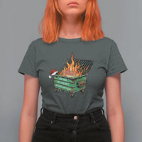 Funny Lil Dumpster Fire 2025 T Shirt For Women The Year We Couldnt Afford Anything - Wonder Print Shop