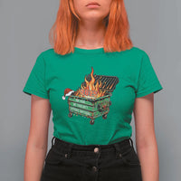Funny Lil Dumpster Fire 2025 T Shirt For Women The Year We Couldnt Afford Anything - Wonder Print Shop