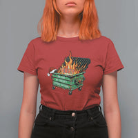 Funny Lil Dumpster Fire 2025 T Shirt For Women The Year We Couldnt Afford Anything - Wonder Print Shop