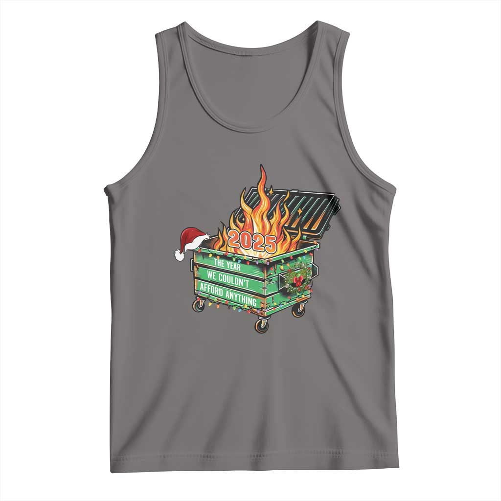 Funny Lil Dumpster Fire 2025 Tank Top The Year We Couldnt Afford Anything - Wonder Print Shop