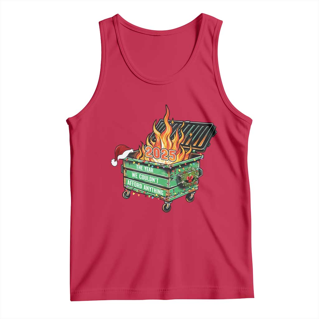Funny Lil Dumpster Fire 2025 Tank Top The Year We Couldnt Afford Anything - Wonder Print Shop