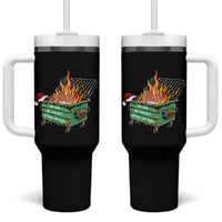 Funny Lil Dumpster Fire 2025 Tumbler With Handle The Year We Couldnt Afford Anything - Wonder Print Shop