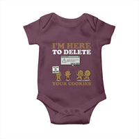 Funny Christmas I Am Here To Delete Your Cookie Baby Onesie Xmas Gingerbread Lover - Wonder Print Shop